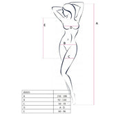 PASSION - FEMME BS025 BODYSTOCKING BLANC STYLE ROBE TAILLE UNIQUE